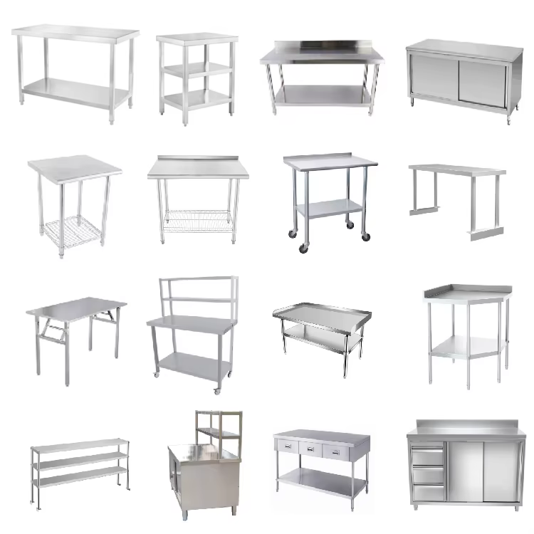 stainless steel commercial tables